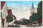 Erste kolorierene Ansichtskarte der Kirche um 1930_Prvni kolorovana pohlednice o.1930